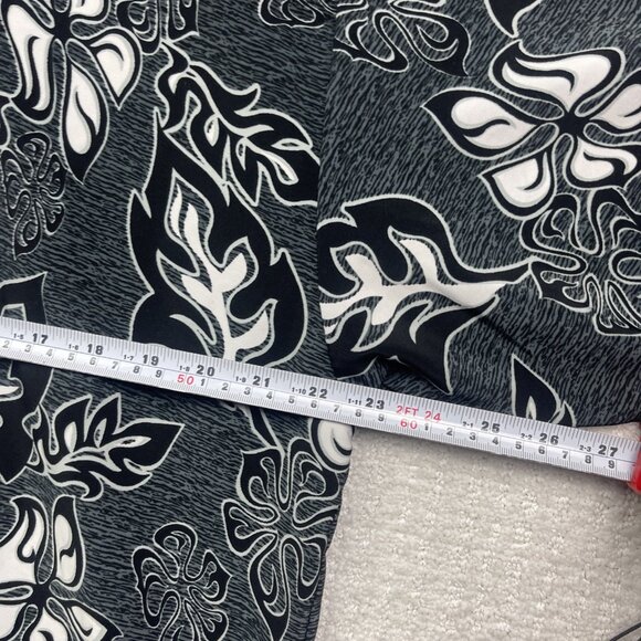 Y2K 725 Originals Mens L Hawaiian Tribal Print Button up Shirt Grey / Black - Picture 8 of 15